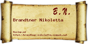 Brandtner Nikoletta névjegykártya